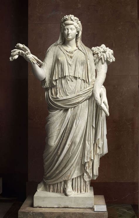 Représentation De Livia Drusilla En Cérès Ancient Greek Sculpture Roman Sculpture Greek