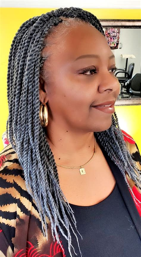 Crochet Braids Va Crochet Braids By Twana Grey Hair Braids Twist Braid Hairstyles