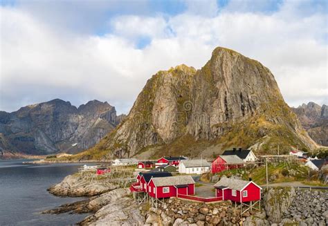 The Fishing Village Of Reine In The Lofoten Islands Of Norway Stock