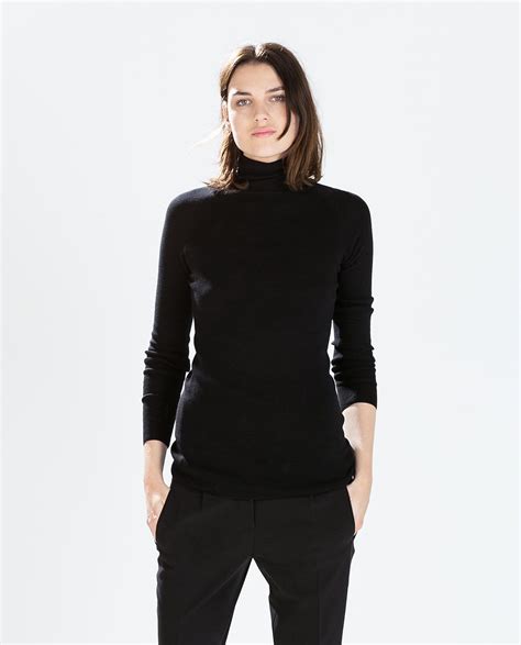 Cotton Turtleneck Sweater From Zara Always Love Black Turtlenecks