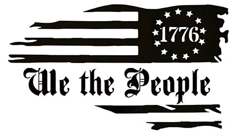 Calcomanía We The People Betsy Ross 1776 Bandera Andrajosa Adelante O
