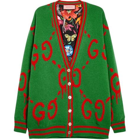 Gucci Green Reversible Wool And Silk Cardigan Size Xs 2080 Liked