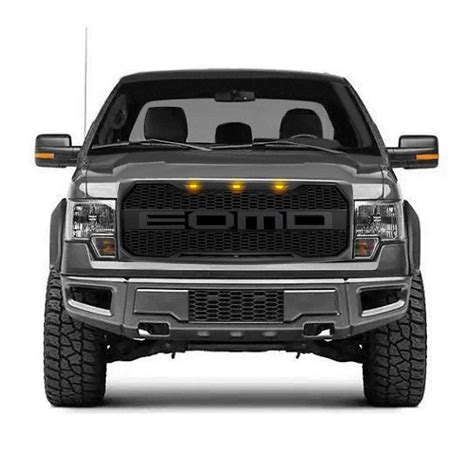 2021 2022 Ford F150 Raptor Style Grille With Led Lights And Logo