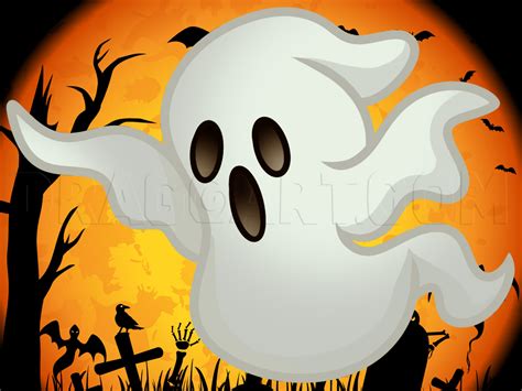 How To Draw A Ghost Easy Halloween Drawings Ghost Drawing Halloween
