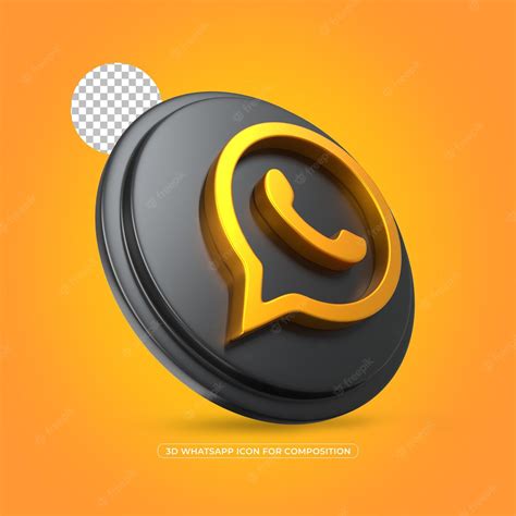 Premium Psd Whatsapp Isolated Gold Icon 3d Rendered