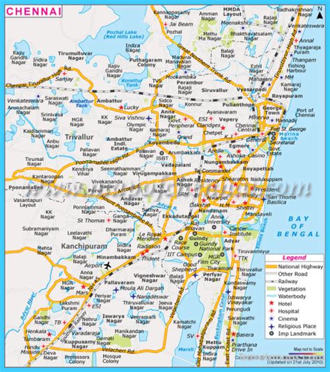 Map Of Chennai Travelsmapscom