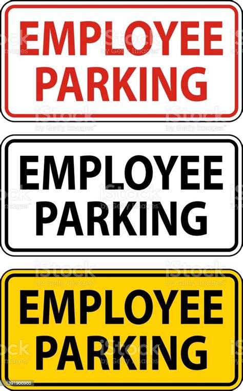 Employee Parking Sign On White Background Stock Illustration Download