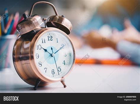 Alarm Clock On White Image And Photo Free Trial Bigstock