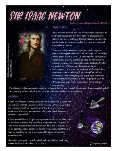 Biografía De Isaac Newton Gravedad Física Udocz