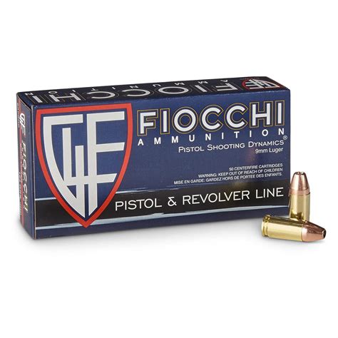 Fiocchi Shooting Dynamics 9mm Luger Jhp 124 Grain 50 Rounds