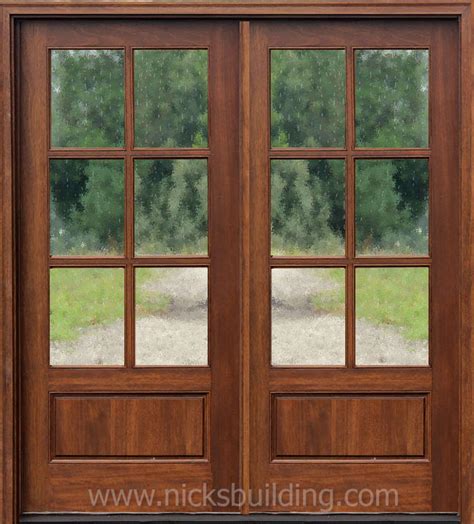 Mahogany Patio Doors 6 Lite French Doors Seedy Glass