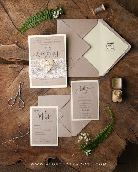 20 chic rustic wedding invitations from 4lovepolkadots that wow chicwedd