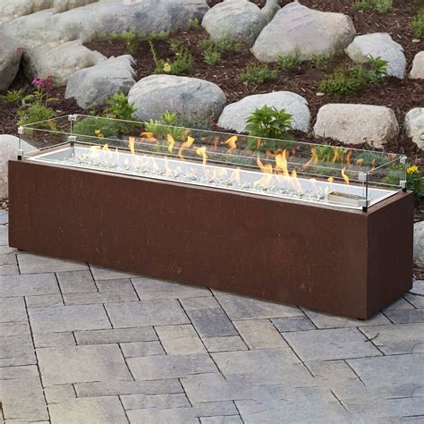 This video shows to build a concrete table to fit around a solo stove bonfire fire pit or any other round fire pit. Cortlin 68-Inch Linear Gas Fire Pit Table with Crystal ...