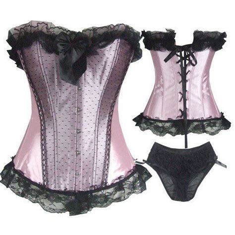 Corset Bustier Lingerie Femme Rose Poudre Rose Achat Vente Bustier