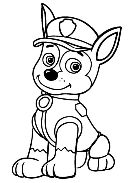 Cute Chase Paw Patrol Coloring Page Download Print Or Color Online