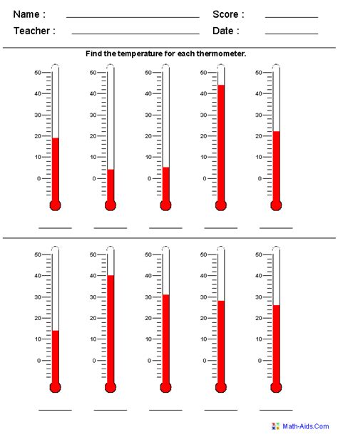 Measurement Worksheets | Dynamically Created Measurement Worksheets
