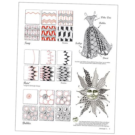 Un zentangle es un dibujo abstracto con patrones que se hace con base en los principios del método zentangle. Zentangle Books - Designs and Ideas - JerrysArtarama.com ...
