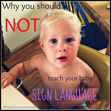 Littleowlcrunchymomma Why You Should Not Teach Your Child Sign