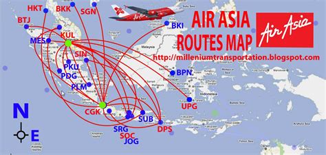 Routes Map Air Asia Routes Map Indonesia