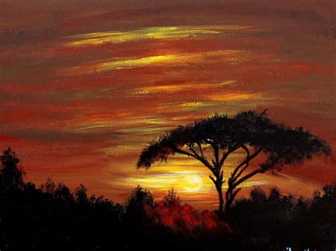 Sunset On The African Plains By Thisarttobeyours On Deviantart Sunset