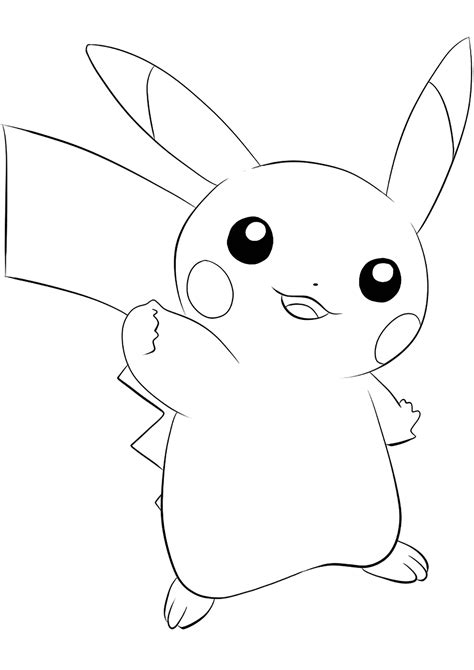 Pokemon Pikachu Coloring Pages Sketch Coloring Page