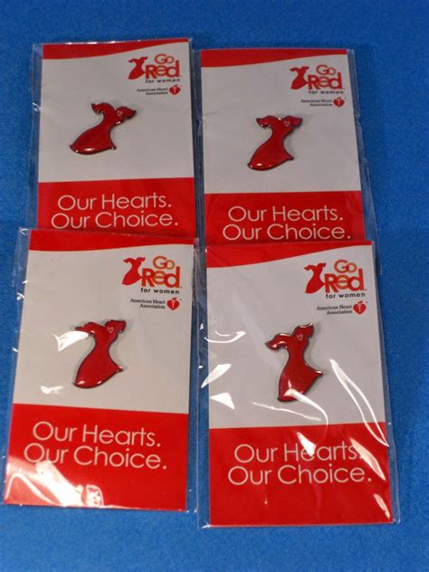 Bargain Cart Love Your Heart ♥ Four Red Dress Pins