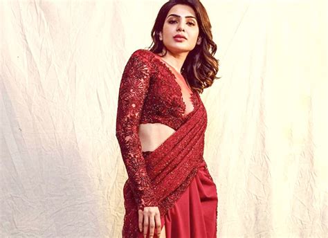Samantha Ruth Prabhu Creates A Smokestorm In A Bold Red Saree With A
