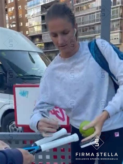 Signed Karolina Pliskova Tennis Racket Genuine Autograph