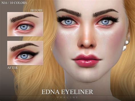 Smoky Eyeliner In 10 Colors Found In Tsr Category Sims 4 Female