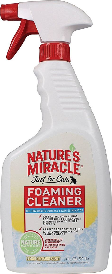The following day, spray the lemon water on your pet, making sure not to get it in the eyes. Nature's Miracle Just for Cats Foaming Cleaner, Lemon ...