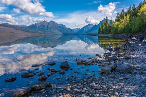 Mcdonald Lake Glacier National Park Montana Usa Stock Image Image