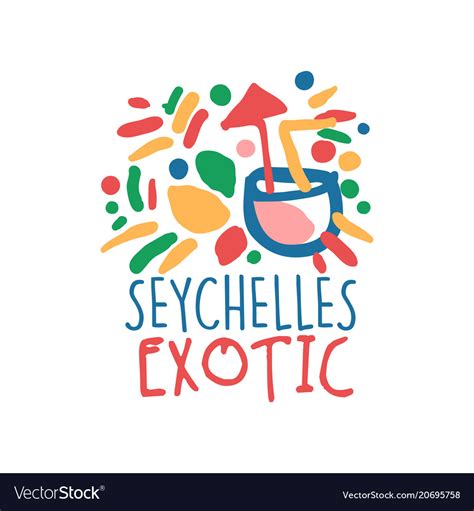 Seychelles Island Logo Template Original Design Vector Image