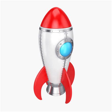 Flight 3d Model Cartoon Rocket Cgtrader