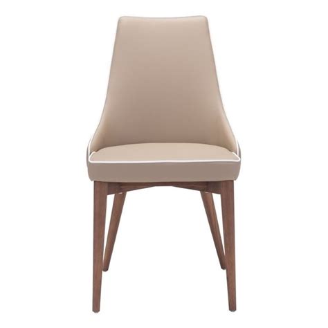 Brika Home Faux Leather Dining Chair In Beige Cymax Business