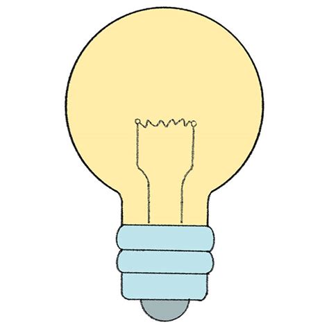 How To Draw A Light Bulb Easy Drawing Tutorial For Kids