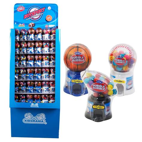 Bulk Dubble Bubble Gumball Dispensers Assorted Sports Theme Gumballs