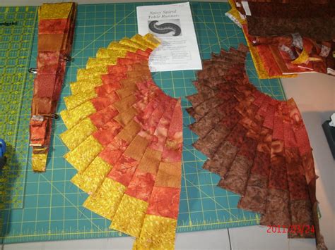 The Magic Of Quilting Start Of The Spicy Spiral Table Runner