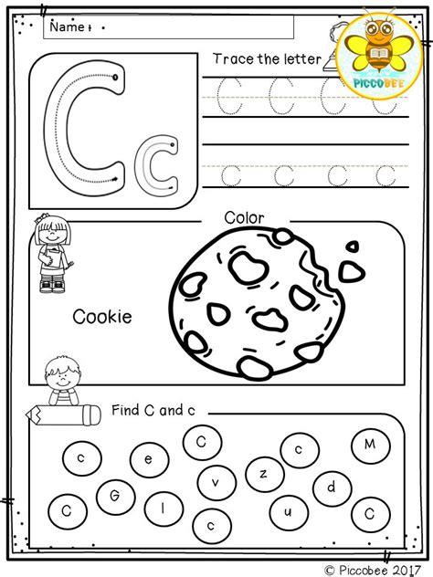 1st Grade Letter C Worksheets | Alphabet kindergarten, Letter c