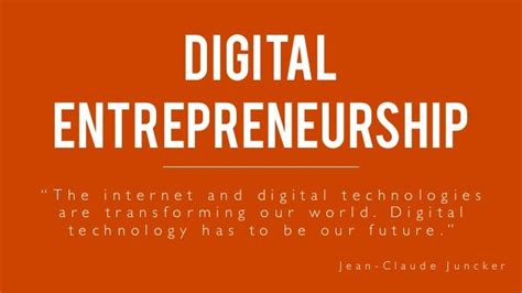 Digital Entrepreneurship