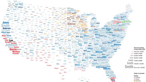Smith, an english family name, is the most common last name in the united states, according to the census bureau. Is Your Last Name Popular Enough to Be on the Map?