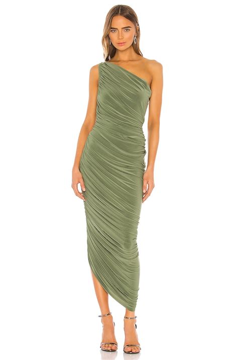 Norma Kamali Diana Gown In Celadon Revolve