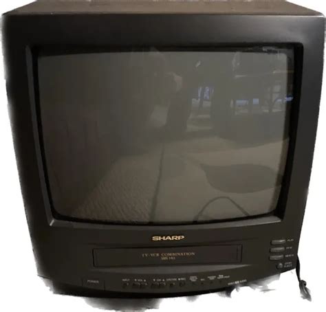 VINTAGE SHARP 13VT J100 13 CRT TV VCR Retro Gaming Combo VHS Recorder