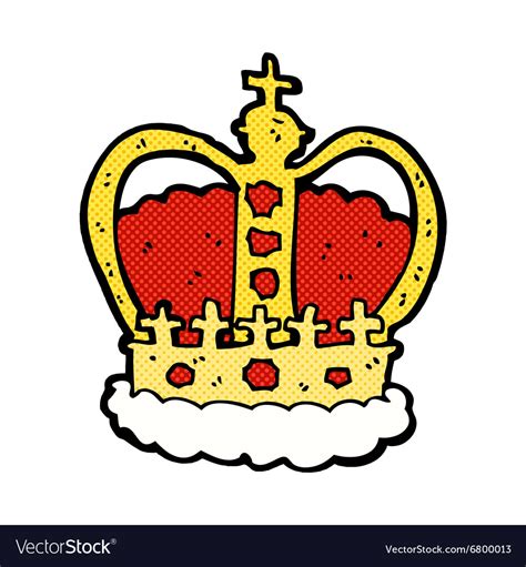 Comic Cartoon Royal Crown Royalty Free Vector Image