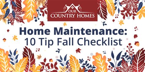 Home Maintenance 10 Tip Fall Checklist