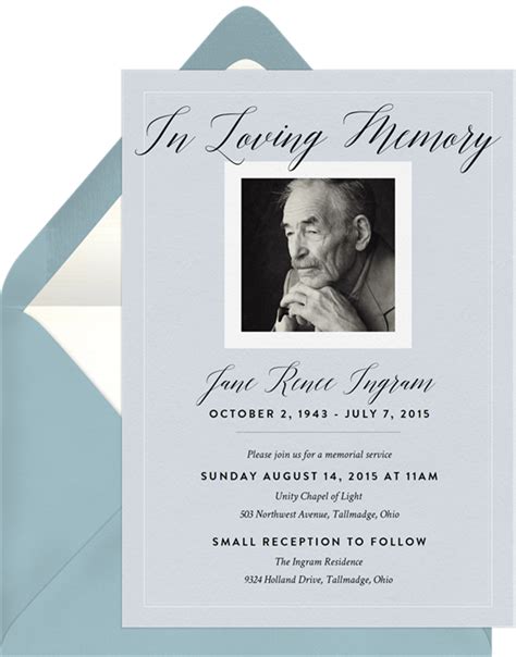 21 Beautiful Celebration Of Life Invitations To Honor Your Loved One