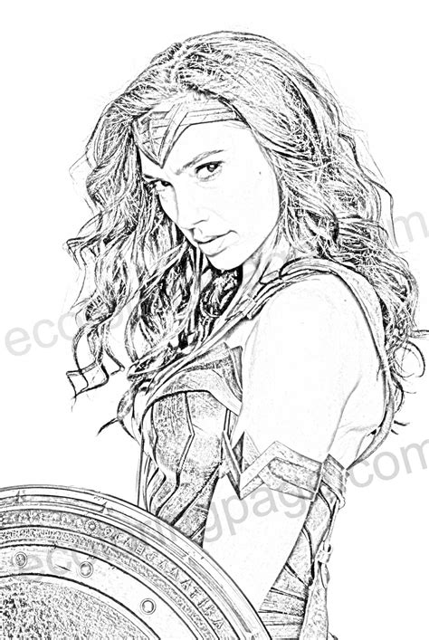 Wonder Woman Coloring Page Printable