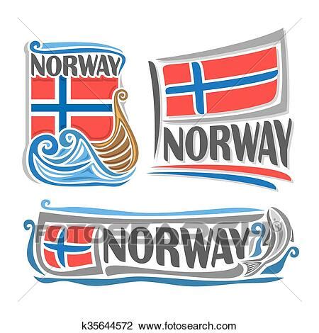 Fjord travel norway, norwegian company offering quality tours in norway. Logo, für, norwegen Clipart | k35644572 | Fotosearch