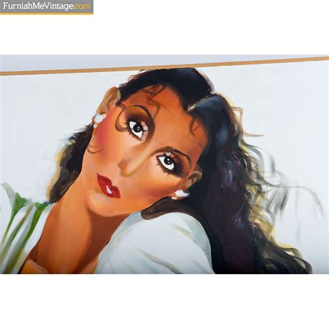 Contact us if you have any changes on the sculpture. Cher Portrait Painting in White Bodysuit by Freda Hunt