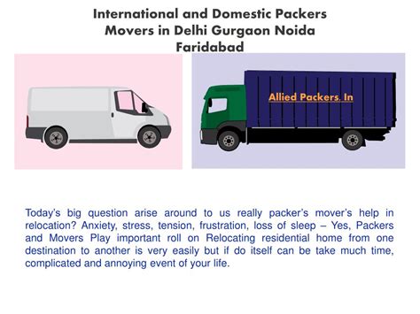 PPT Delhi Gurgaon Faridabad Packer And Movers PowerPoint Presentation