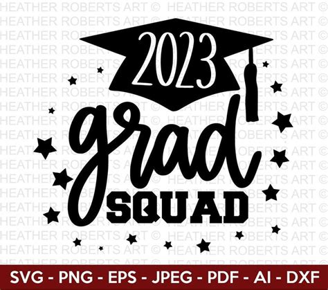 2023 Grad Squad Svg Graduation Cap Svg Graduation 2023 Etsy New Zealand